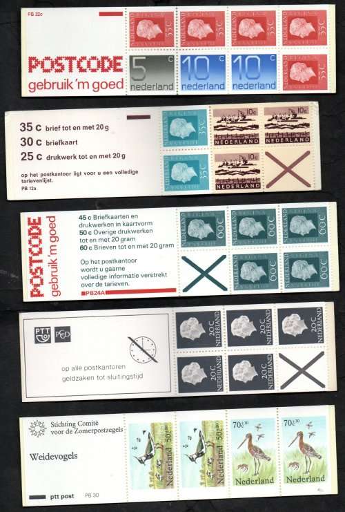 NETHERLANDS SELECTION OF (X10) MINT AND COMPLETE BOOKLETS. AS PER SCANS. GREAT LOT.