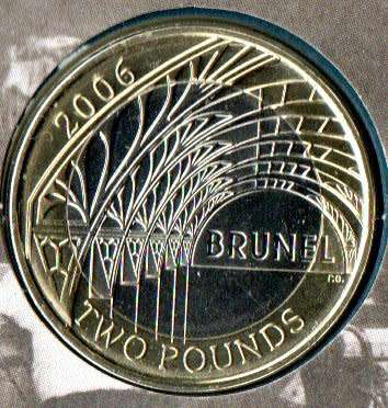 GB 2006 I.K BRUNEL - ENGINEER COMMEM NUMISMATIC/COIN COVER (TWO COINS). AS PER SCANS. LOVELY ITEM.