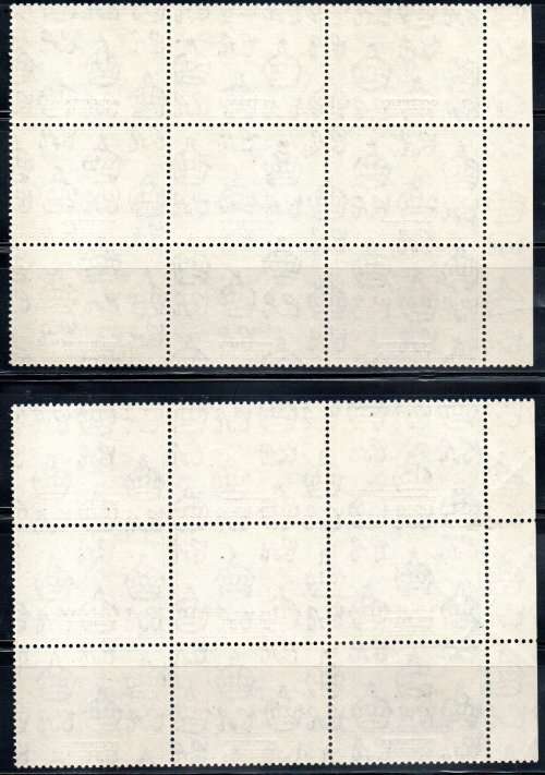 SOUTHERN RHODESIA 1949 75TH ANNI OF UPU SHORT SET OF (X2) BLKS OF (X9) UMM. CC50/1. CV R414.