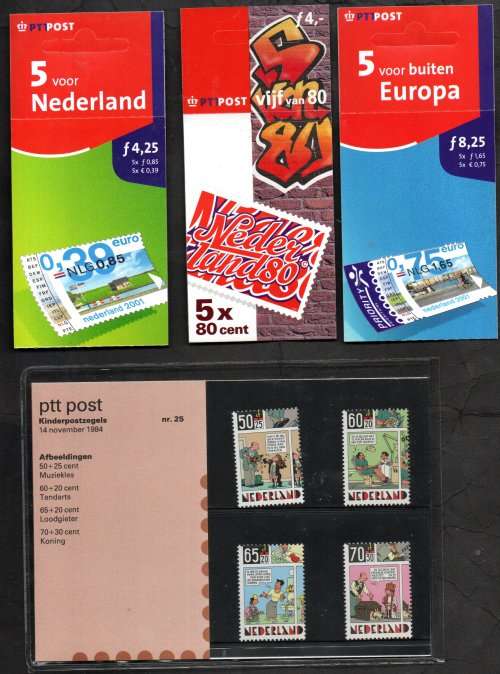 NETHERLANDS BULK CLEARANCE OF STAMPS, MSHEETS, BOOKLETS (MINT/CTO), COIL STRIPS ETC. AS PER SCANS.