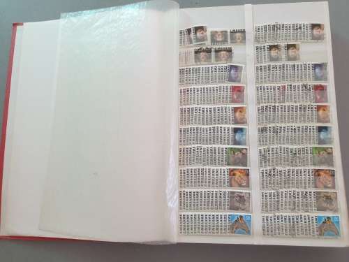 OLD DEALER`S ALBUM WITH ZIMBABWE MANY DUPLICATES ETC. BIG CV. AS PER PHOTOS. NB: PLS READ BELOW!!