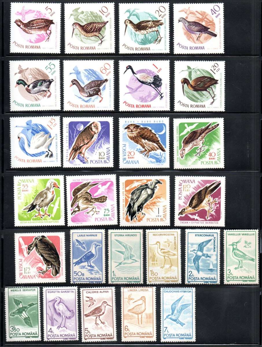 ROMANIA CLEARANCE OF BIRDS/ANIMALS STAMPS UMM (SETS ETC). AS PER SCANS. GREAT LOT. NICE THEMATIC.