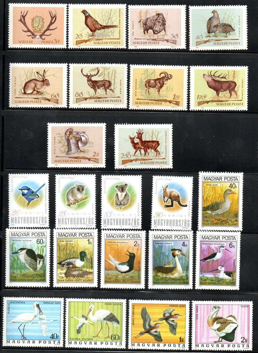 HUNGARY SELECTION OF UMM BIRDS/ANIMALS SETS/MSHEETS. AS PER (X8) SCANS. CV GBP 70+. FANTASTIC LOT.