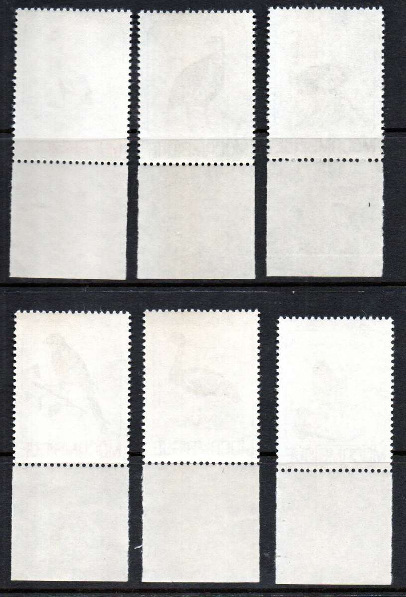 MOZAMBIQUE 1980 BIRDS UMM SET OF (X6) MARGINAL SINGLES. SG832/7. AS PER SCANS. NICE THEMATIC SET.