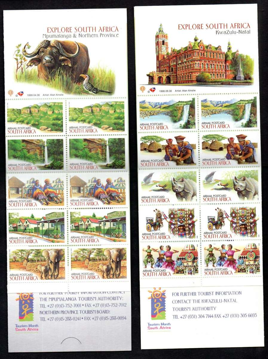 RSA 1998 Explore South Africa (X3) mint and complete booklets - as per scans  CV R1700.