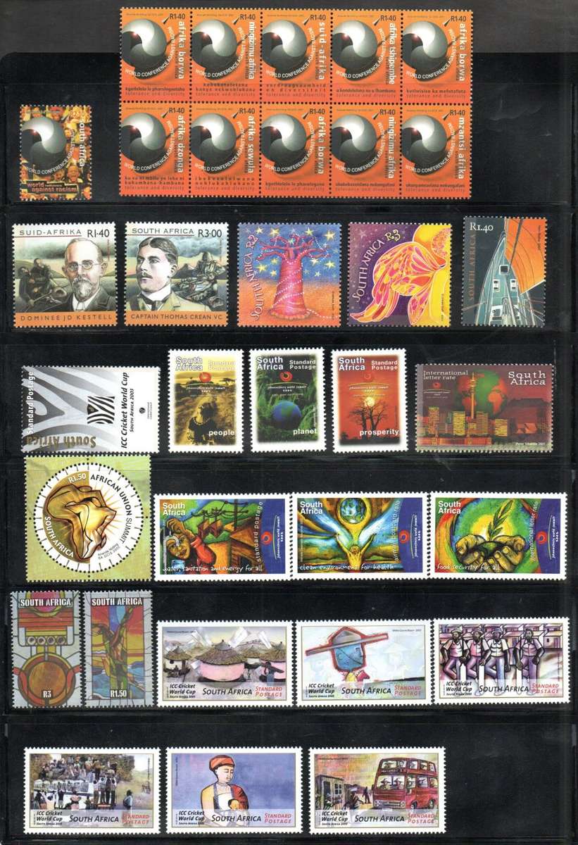 RSA LOT OF UMM SINGLES, ODD BLK ETC. AS PER (X6) SCANS. NICE LOT. GOOD FACE/CV.