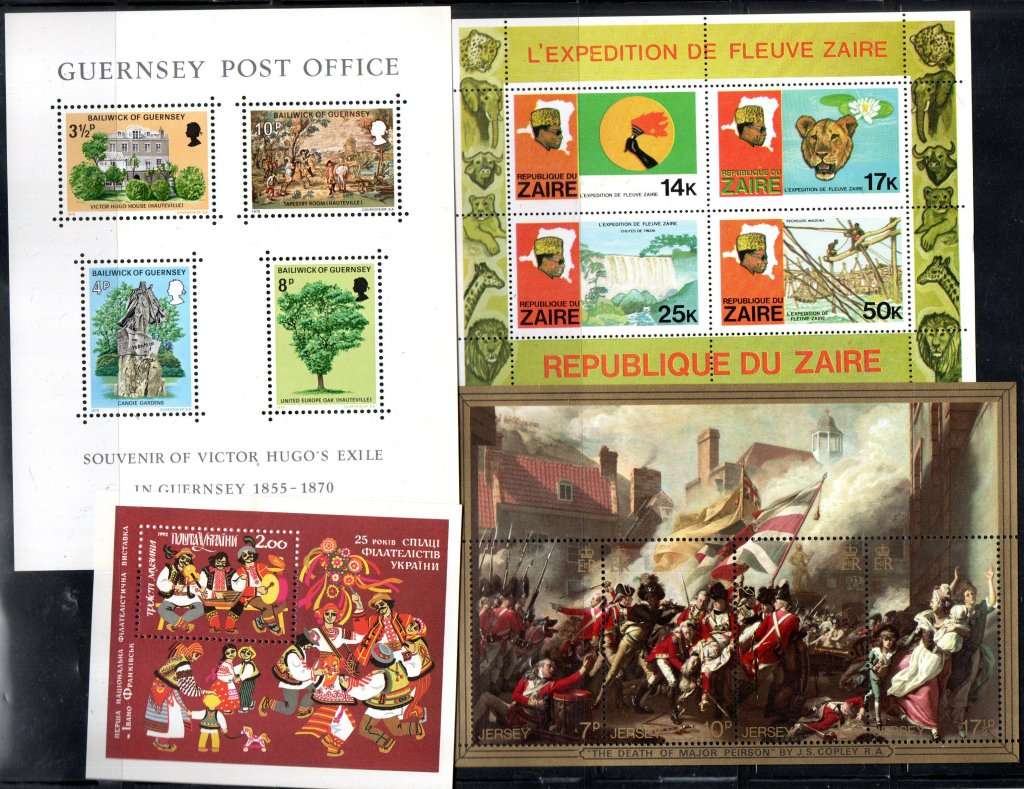 WORLD CLEARANCE LOT OF (X30+) UMM MINI SHEETS ETC. AS PER (X8) SCANS! GOOD VALUE. NICE THEMATIC MIX