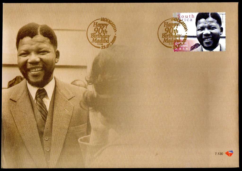 RSA MANDELA 90TH BDAY SPECIAL PACK (90 MADE) inc FACES BOOKLET, X3 COVERS + 2 CARDS + NORMAL FDC.