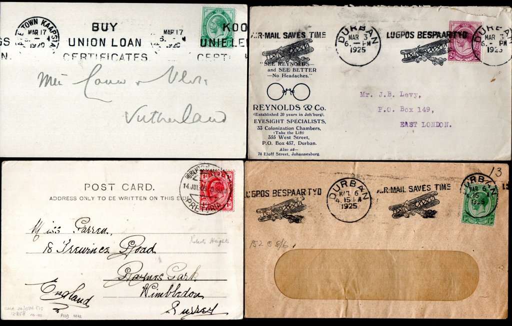 UNION SELECTION OF KING'S HEADS ON COVERS, POSTCARDS ETC. CONDITION AS PER SCANS. NICE LOT.