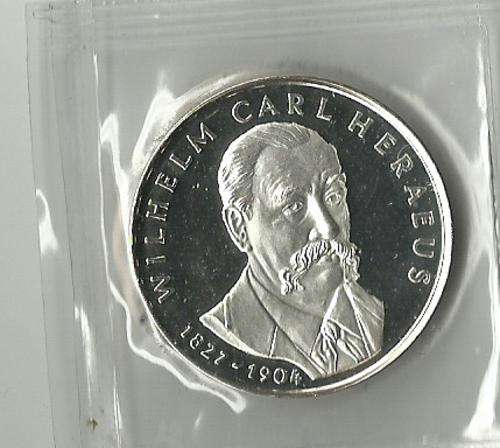 WILHELM CARL HERAEUS 1851 - 1904 IN MEMORY PURE SILVER