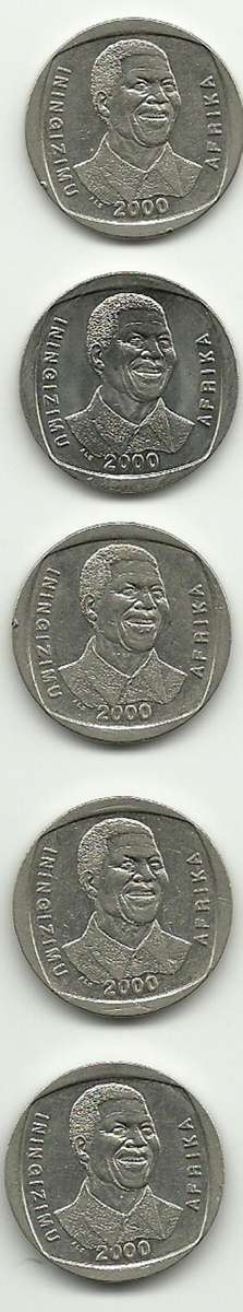 2000 R5 Mandela coins CIRCULATED