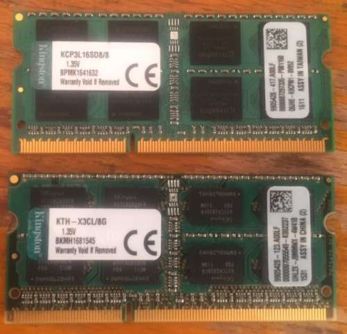 Laptop 8GB Ram DDR3L - Kingston - 1600MHz