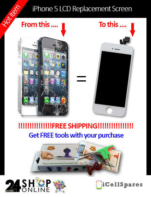 Apple iphone 5 LCD - BRAND NEW - WHITE - FREE SHIPPING - FREE TOOLS