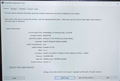 Acer Predator - Gaming Laptop