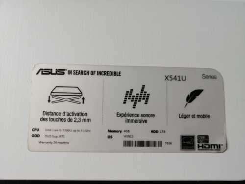 ASUS X541U - i5 7200 7th Gen