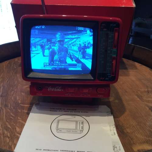 Coca Cola mini tv with radio