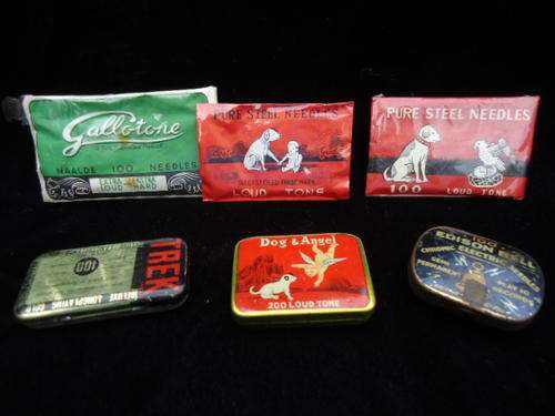 LOVELY LOT OF GRAMOPHONE NEEDLE TINS X3 AND PACKETS X3