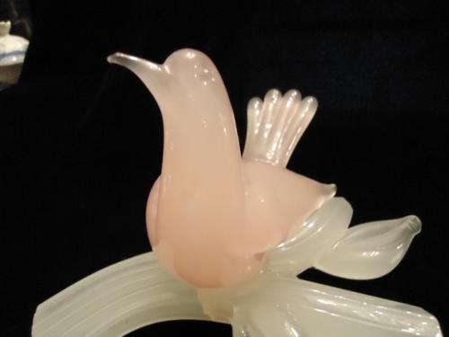 STUNNING MURANO DOVE ON A BRANCH  NOTE INCREDIBLE DETAIL!!