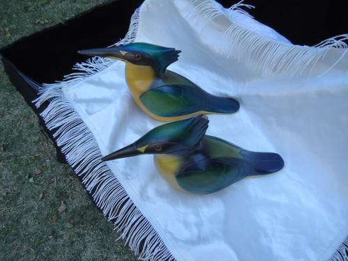 PAIR OF 1991 LIMITED EDITION SACRED KINGFISHERS BY FEATHERS GALLERY