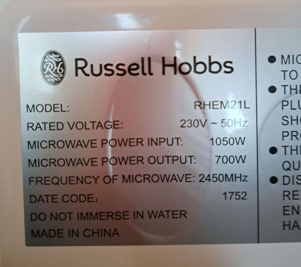 Russell Hobbs Microwave