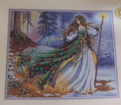 Woodland Enchantress (36 cm x 30 cm) - see description, a few stitches were made