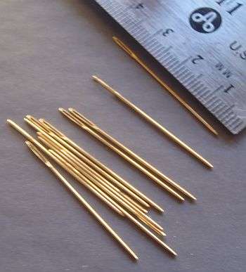 Gold Plated Cross Stitch Needle (no 26) (5 needles)