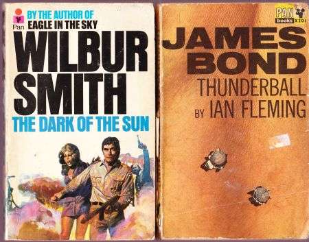 2x  Books for only R5 - Wilbur Smith and Ian Fleming (Covers damaged but completely readable)