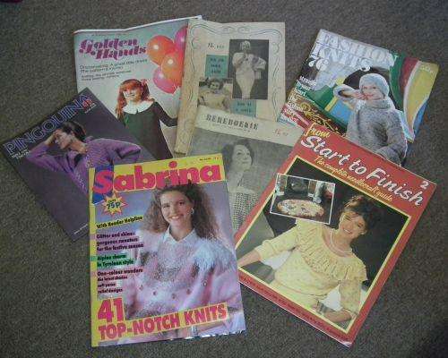 Batch of old knitting patterns
