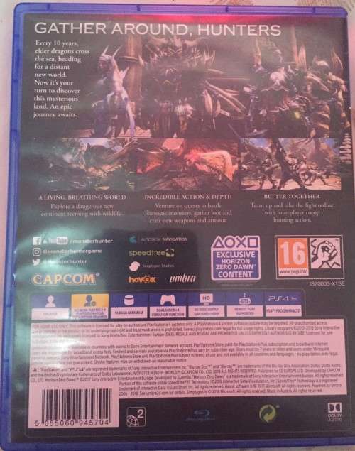Monster Hunter World PS4 Game