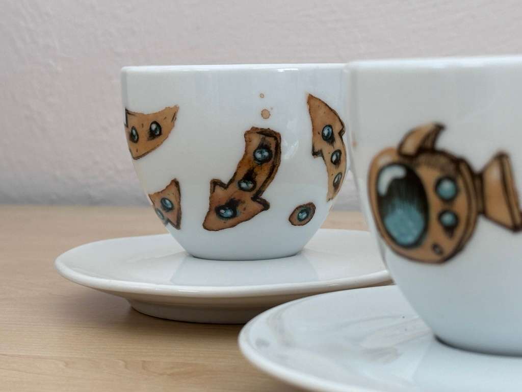 Huge illy Coffee Cup Collection  Max Petrone Art + Classic illy + BONUS Dallmayr (57-Piece Lot)