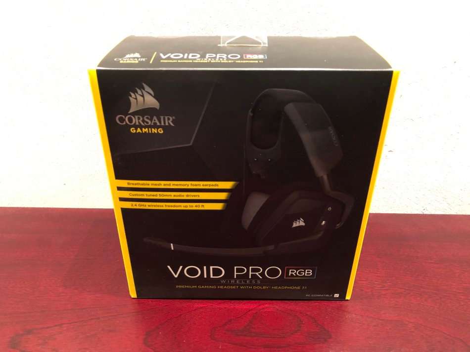 Corsair Void Pro RGB Wireless Gaming Headset with Dolby 7.1 - Carbon Unboxed Deal - As New