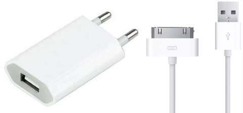iPod Travel Charger/ Adapter with 30 Pin Cable