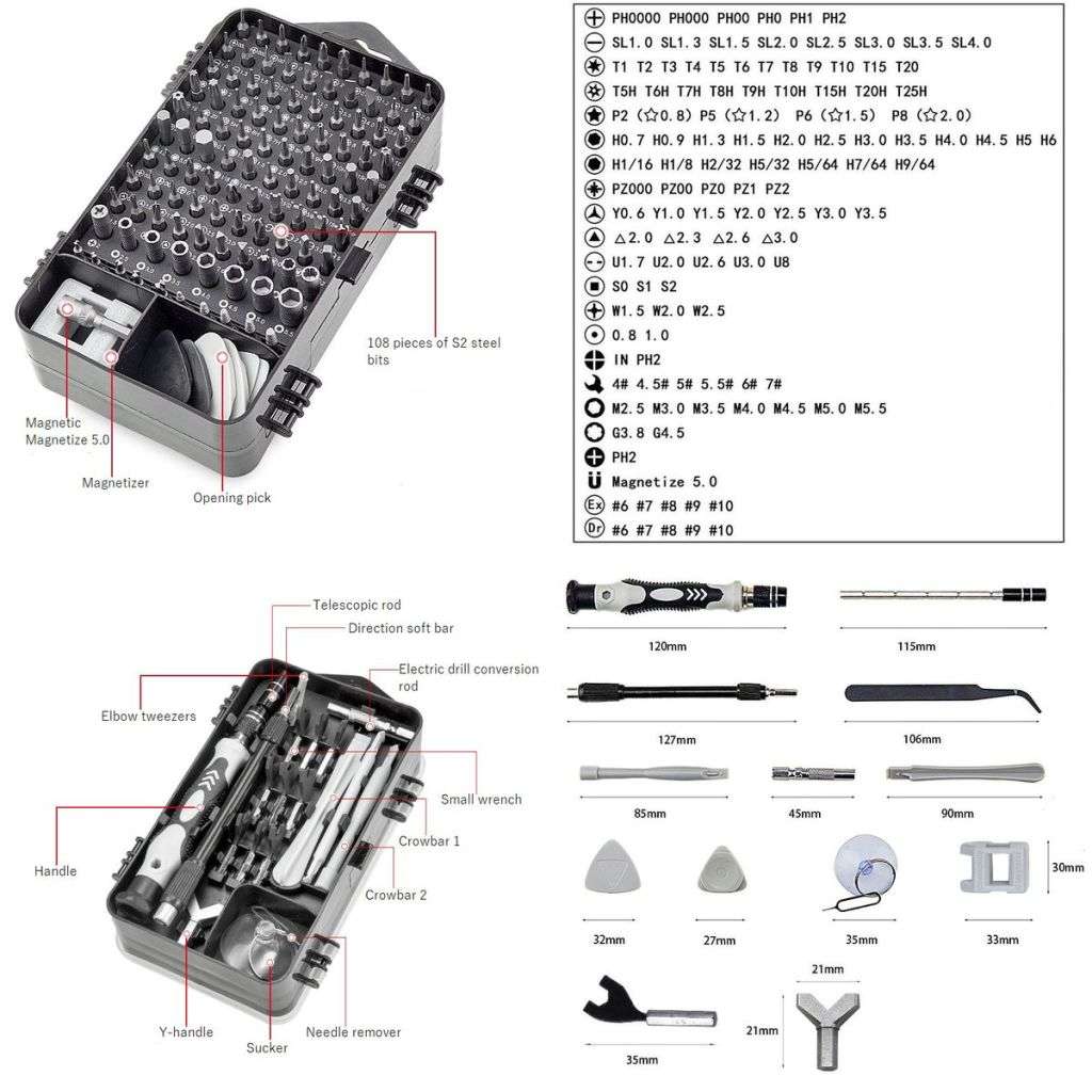 138-in-1 Screwdriver Set multi-Purpose Precision Repair Tool Kit (Local Stock)