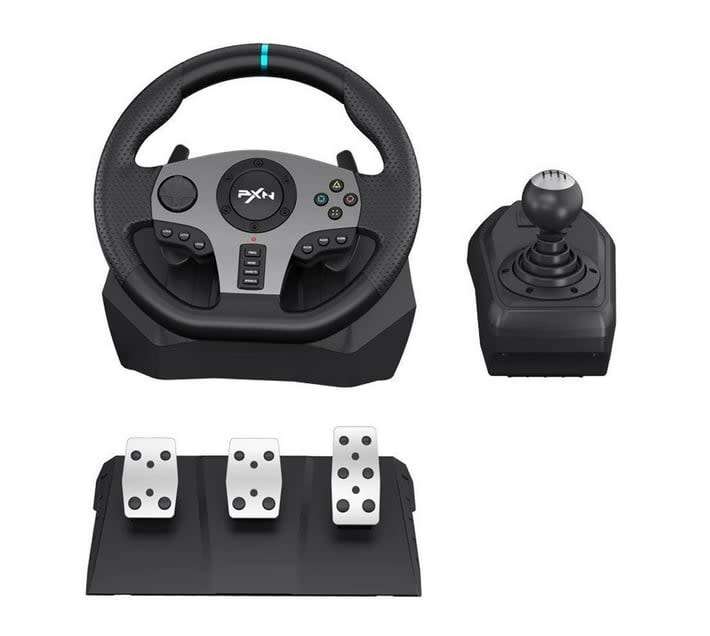 PXN V9 Gaming Steering Wheel 270/90 degree with 3 Pedals and Gear Shifter (Local Stock) (Brand New)