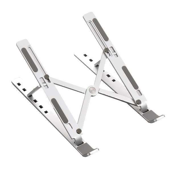Potable Laptop Stand for 10-15.6` Notebook, Macbook and iPad (Silver) (Local Stock) (Brand New)