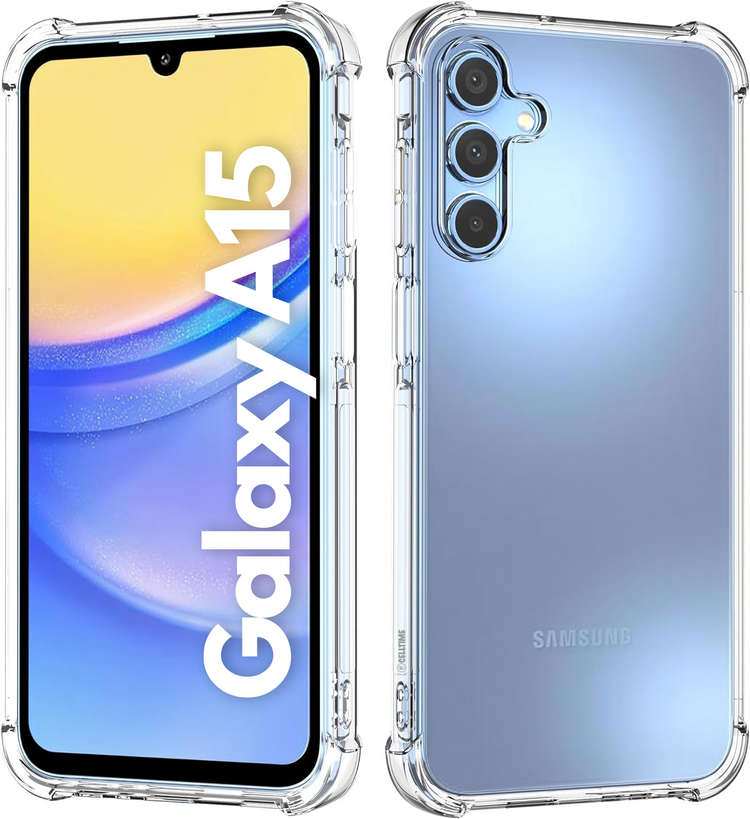 Samsung Galaxy A15 Clear Cover Pouch Shockproof  (Local Stock) (Brand New)