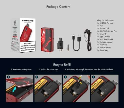 AFeng Pro Pod System by SnowWolf - LAVA RED