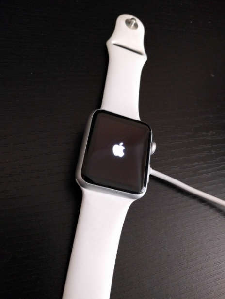 Apple Watch (42mm Silver Aluminium Case with White Sport Band)