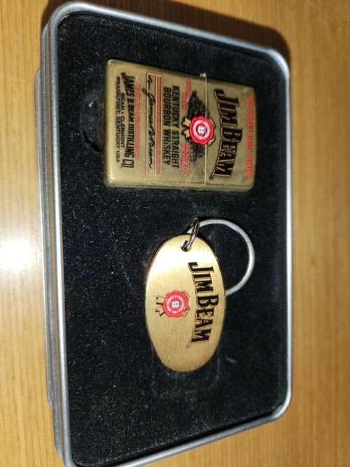 Jim Beam Zippo Lighter and Key Ring