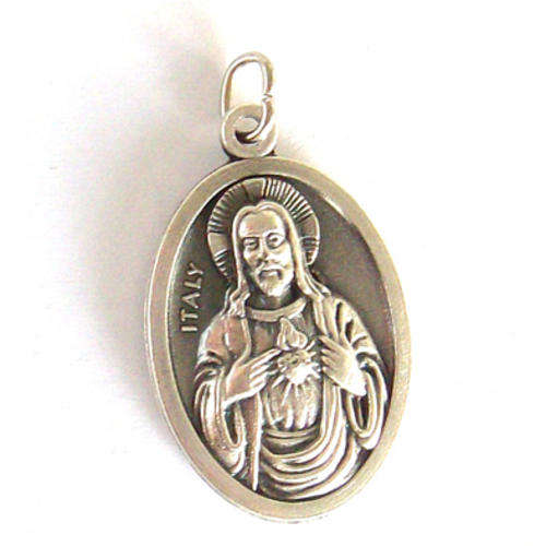 Christian/Catholic Medal - Sacred Heart & Virgin of Carmel