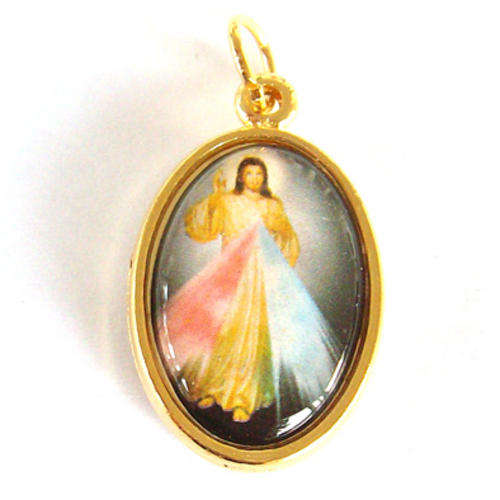 Christian/Catholic Medal - Divine Mercy & Saint Christopher