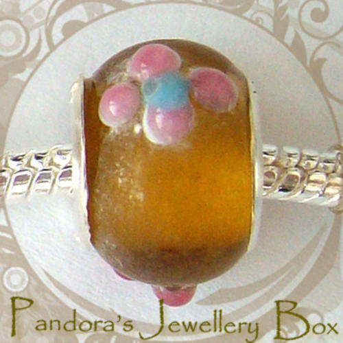 R1 PANDORA Murano Charm Bead Auction (925 Sterling Silver Core)