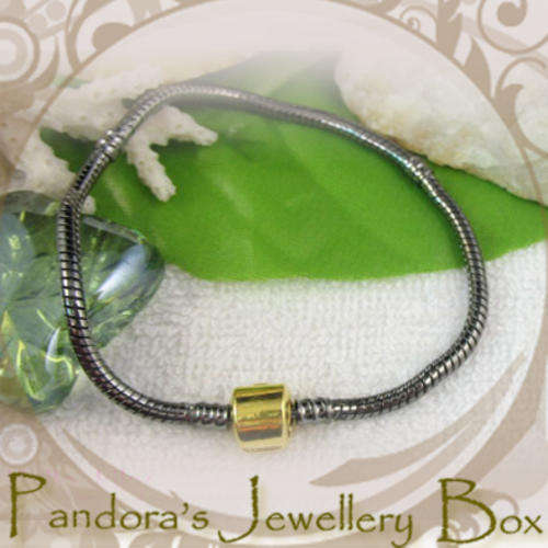 Black EURO Bracelet with GP Clip - 22cm