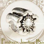 "Flower Gem" Solid 925 Sterling Silver PANDORA Bead Charm
