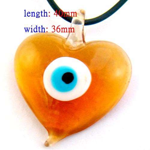 Murano Lampwork Glass "Eye of the Heart" Pendant