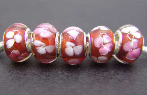5pcs Superb Murano Glass Bead Charms for Pandora Bracelet