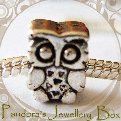 "Owl" Tibetan Silver EURO Bead Charm