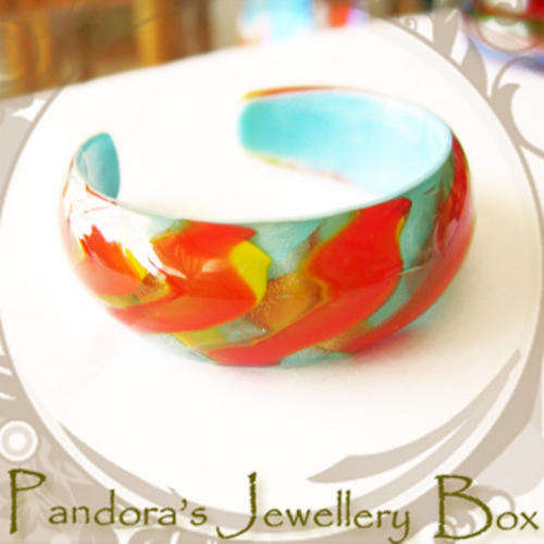Vibrant Murano Cuff Bracelet