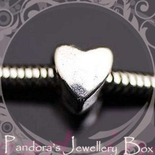 HEART Tibetan Silver Bead Charm
