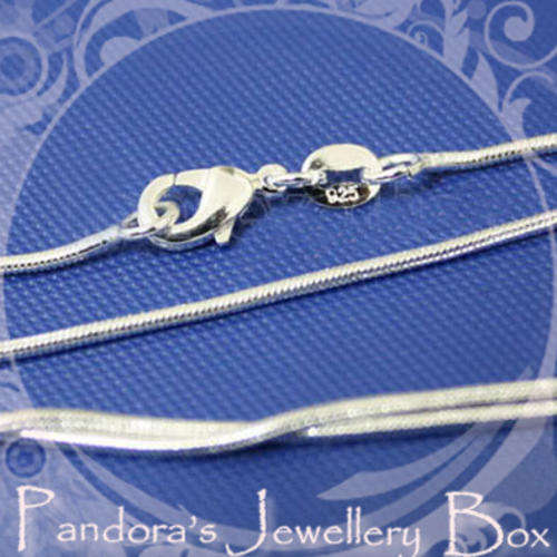 LIMITED TIME OFFER! 925 Sterling Silver 1MM SNAKE CHAIN 18 Inch (46 cm)